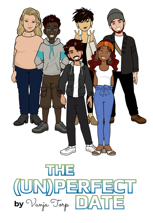 landing logo and image of characters